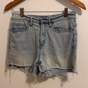 Calvin Klein Jeans Light Blue Distressed Denim Cutoff Shorts